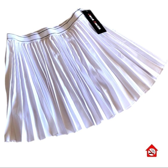 Jack Smith Pleated Mini Skirt/Skort Women’s Large White NWT Tenniscore - Picture 3 of 13
